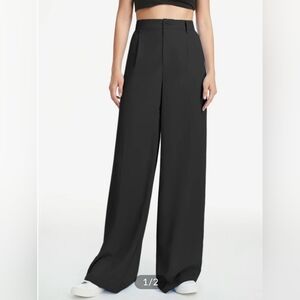 NWT Commense Elegant Black Wide-Leg Pants, Large